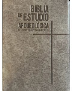 Biblia de Estudio Arqueológica com Contexto Histórico y Cultural (Piel Genuina - Marrón) Reina - Valera 1995 (Español)